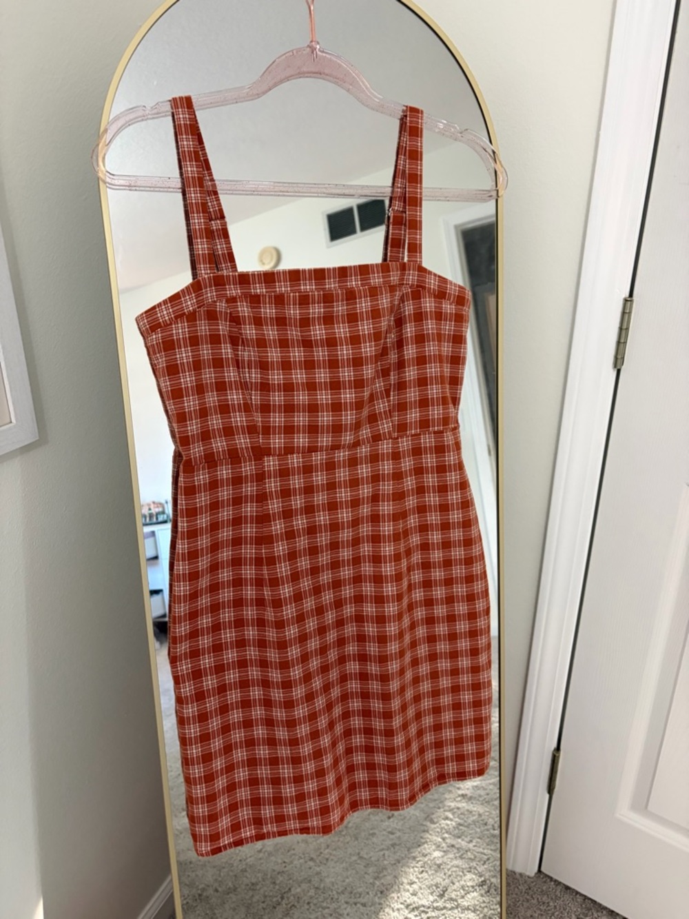Forever 21 Rust Plaid Mini Dress